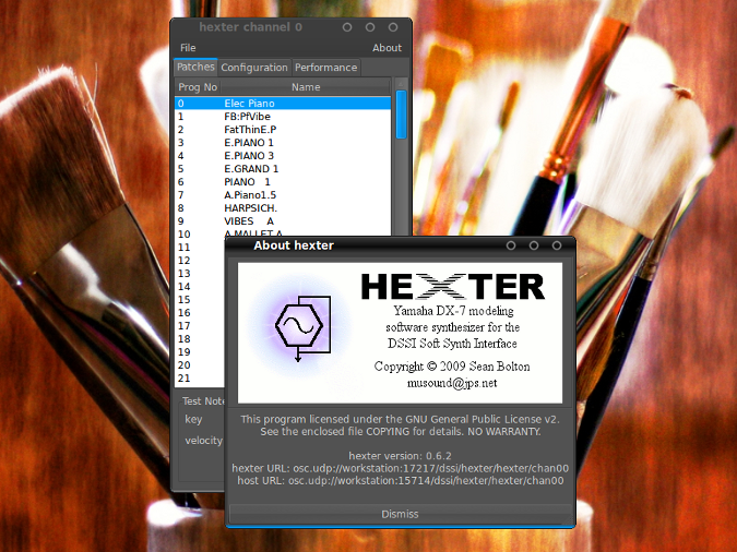 図8　Hexterの操作画面。一般的なDSSIプラグインと同様の画面となっている