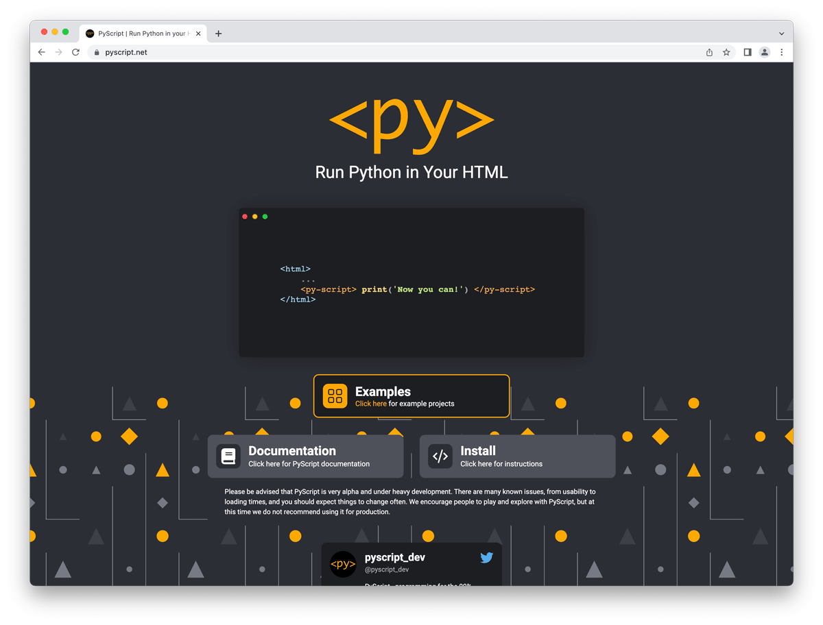 PyScript公式サイト