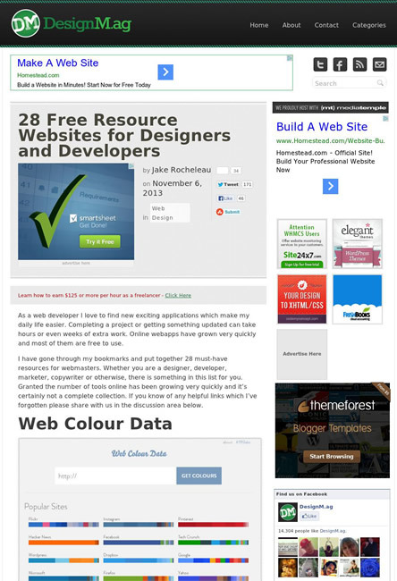 図2　Web制作のための素材やツール配布サイト28選