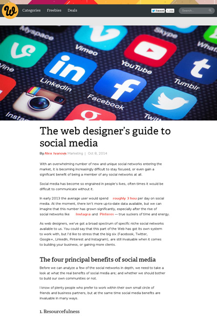 図2　Webデザイナーのためのソーシャルメディア入門