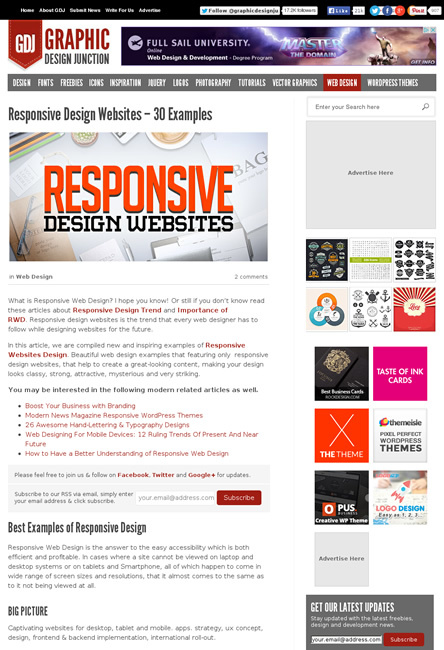図5　レスポンシブWebデザインのギャラリー