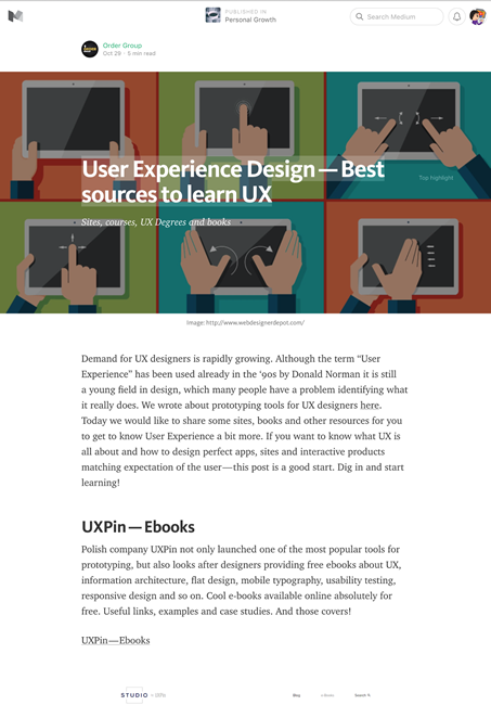 図2　UXデザインを学べるサイトやサービスいろいろ
