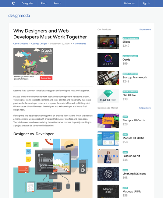 図2　デザイナーとWebデベロッパーが一緒に作業をするべき理由