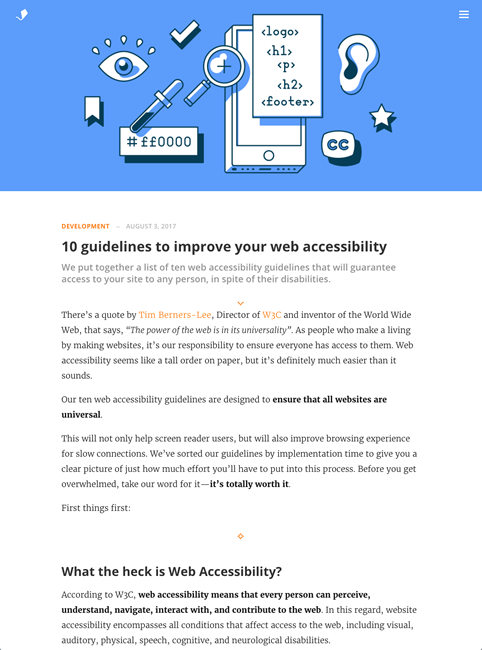 図1　ウェブアクセシビリティを向上させるための10のガイドライン
