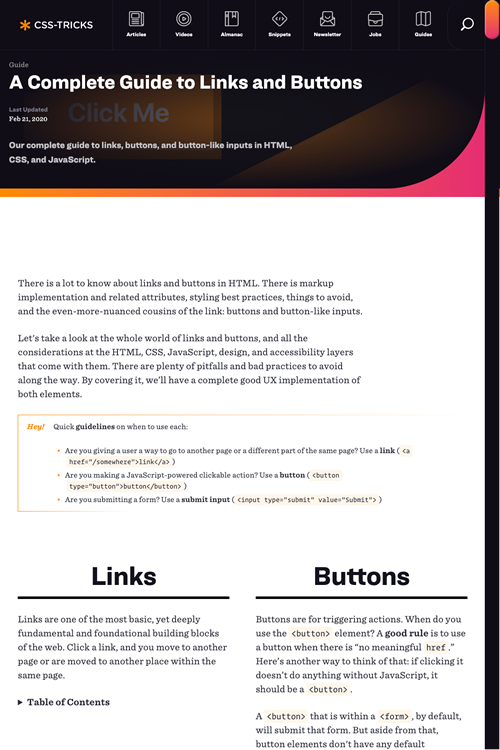 図1　HTMLのリンクとボタンの完全ガイド
