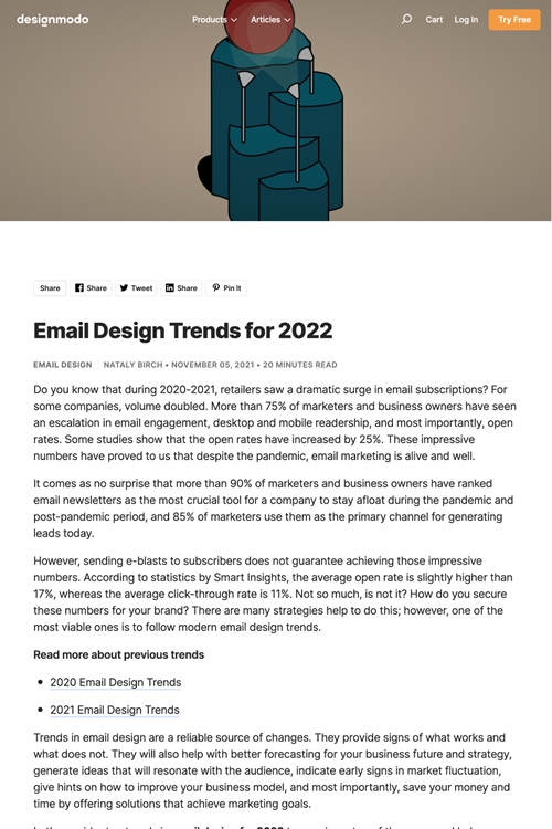 図4　2022年のメールデザインのトレンド