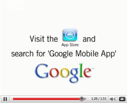 図　Google Mobile App利用例 - Official Google Mobile Blogより抜粋