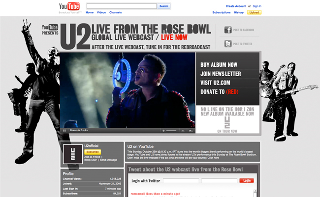 図4　『U2 360° TOUR』の模様が世界中に生中継された