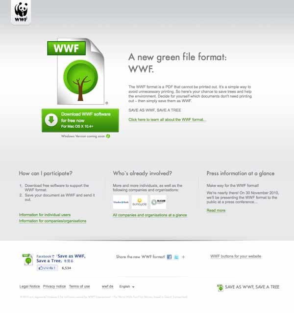 図6　新ファイルフォーマット「.WWF」を紹介する『Save as WWF, Save a Tree』