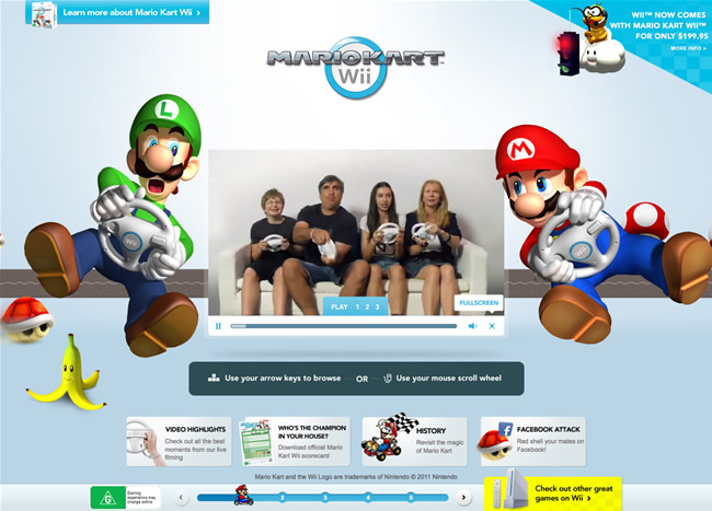 図3　「Mario Kart Wii」の内容を紹介する『Mario Kart Wii Experience』