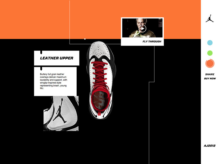 図2　機能と特徴を中心に、「Air Jordan 2012」を紹介している