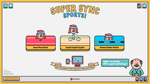 図6　マルチプレイのゲームが楽しめる『Chrome Super Sync Sports』