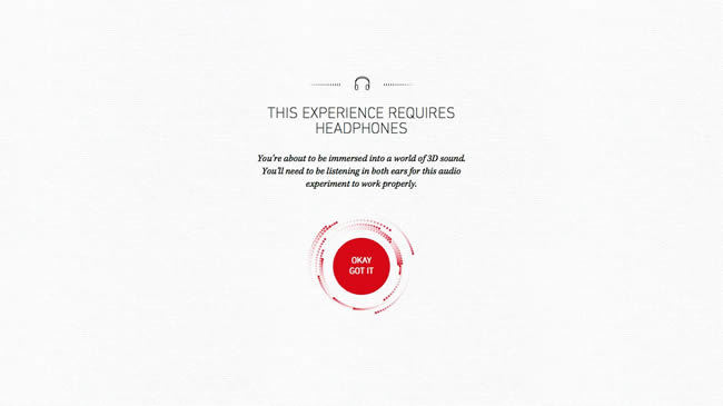 図6　音の発生源を突き止めながら、ユーザーの聴力を測定できる『The Art of Hearing Game』
