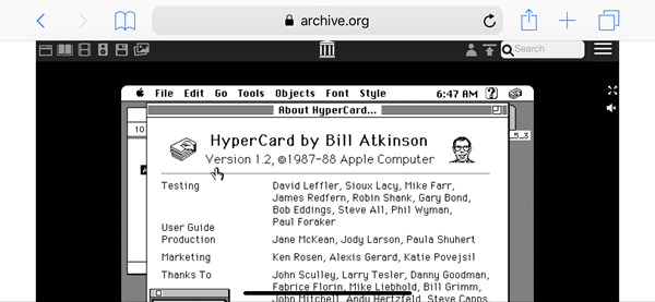 図3　なつかしのHyperCardをiPhone Xで