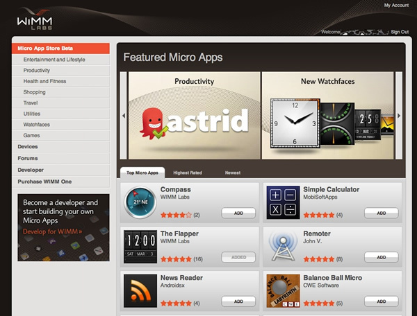 独自のアプリストア「Micro App Store」