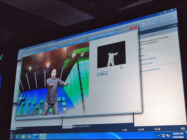 Kinect SDKは、実際の動きを確認しながら開発が行える