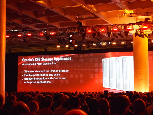 Oracle ZFS Storage Appliancesの発表。