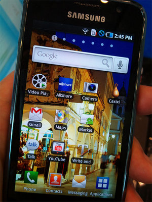 Samsungの新型Android携帯「Samsung GALAXYS」