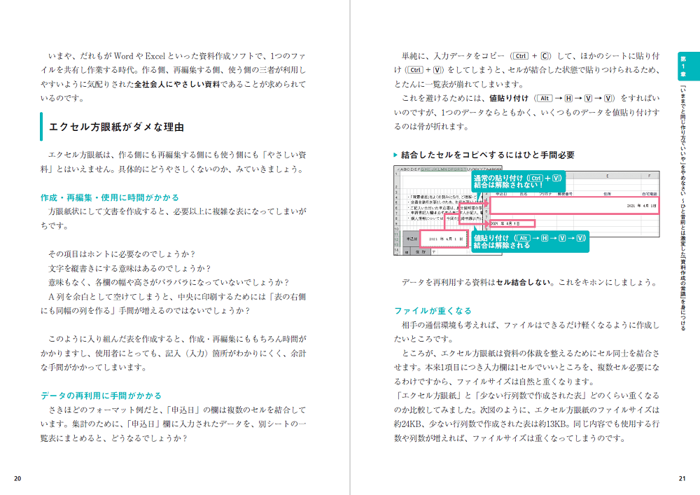 エクセル方眼紙で文書を作るのはやめなさい 他人の後始末 で もうだれも苦しまない資料作成の新常識 書籍案内 技術評論社