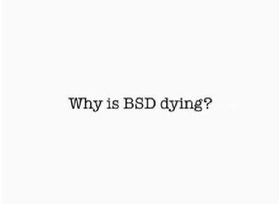 図1　BSD is Dying発表ビデオから抜粋