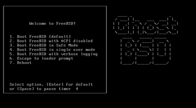 図1　GhostBSD 1.0 Beta動作画面 - 最初のローダプロンプト