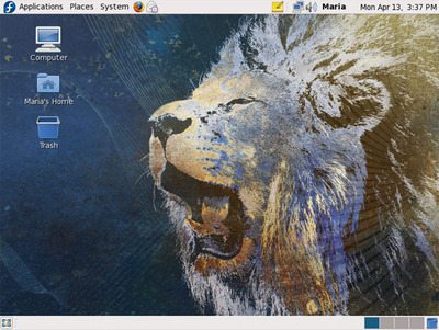 GNOMEのデスクトップ画面