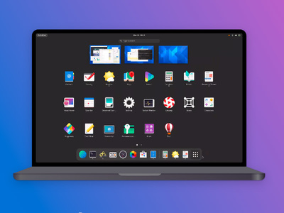 GNOME 40のデスクトップイメージ