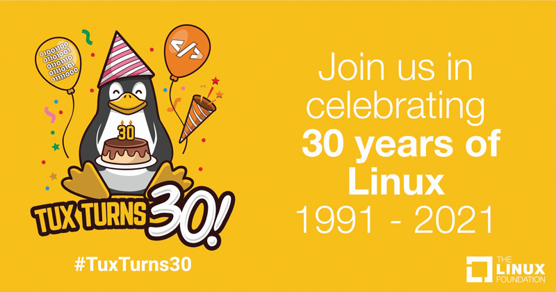 Linux 30周年記念イメージ