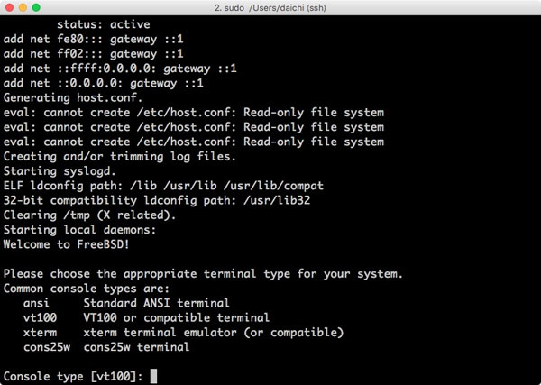 FreeBSD 10.3インストール2