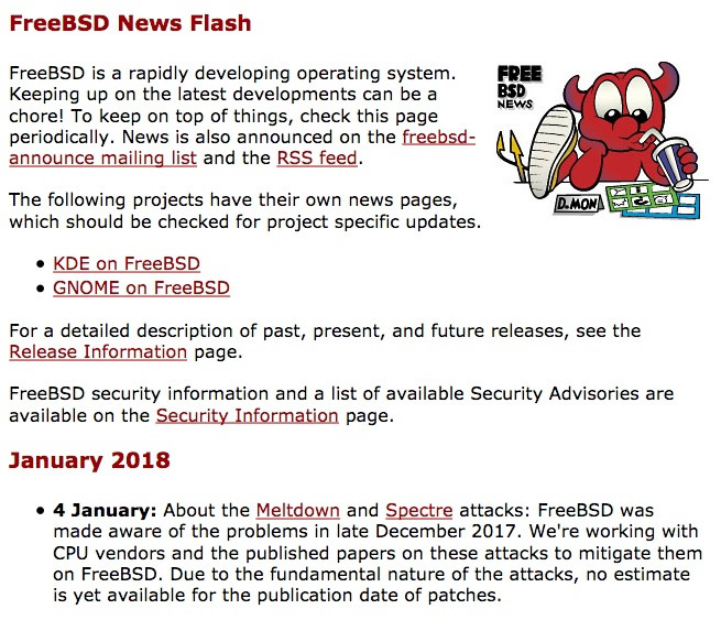 January 2018｜4 January｜FreeBSD News Flash