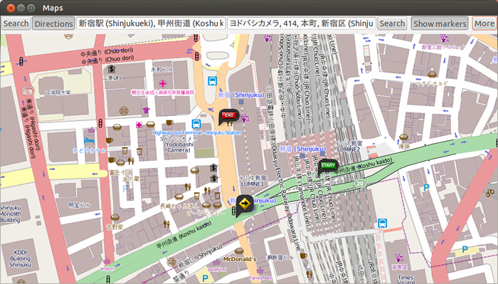 図11　新宿駅周辺の地図
