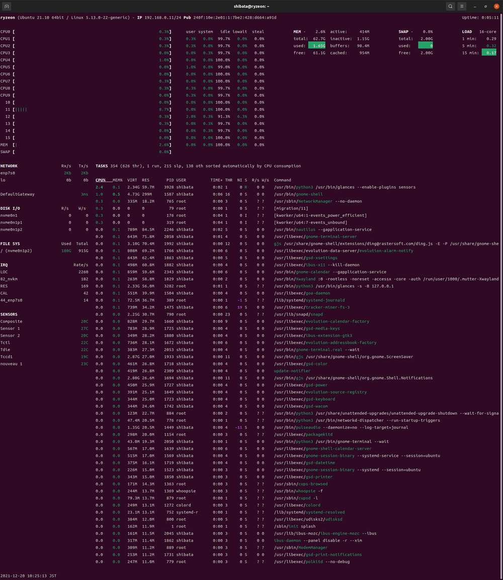 第697回 Amd Ryzen 7 5800xで学ぶ Ubuntuにおけるシステムの動作確認 Gihyo Jp