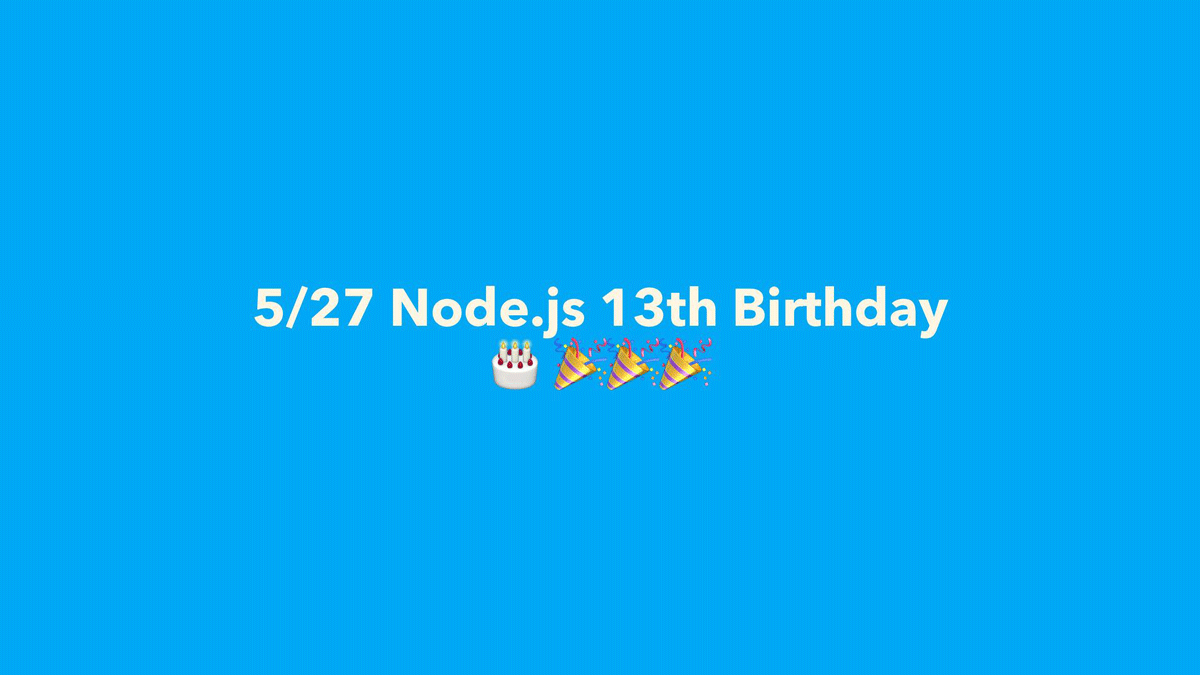 Node.js 13th Birthday