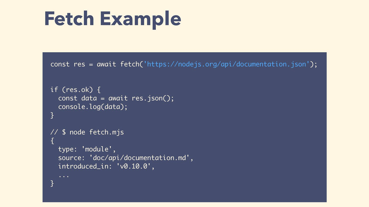 Fetch Example