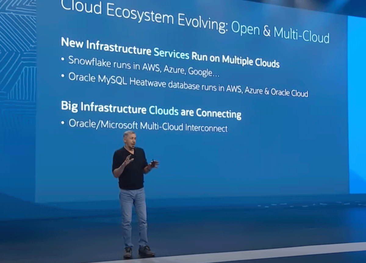 Oracle CloudWorldでのLarry Ellisonの基調講演