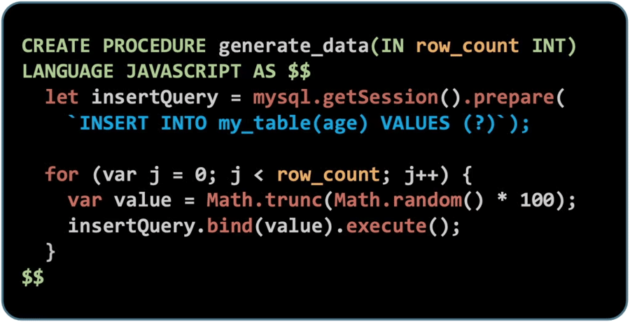 X DevAPIを利用したJavaScriptで書かれたストアドプログラム