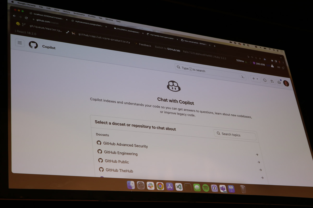 github.com上のCopilot Chatのトップページ