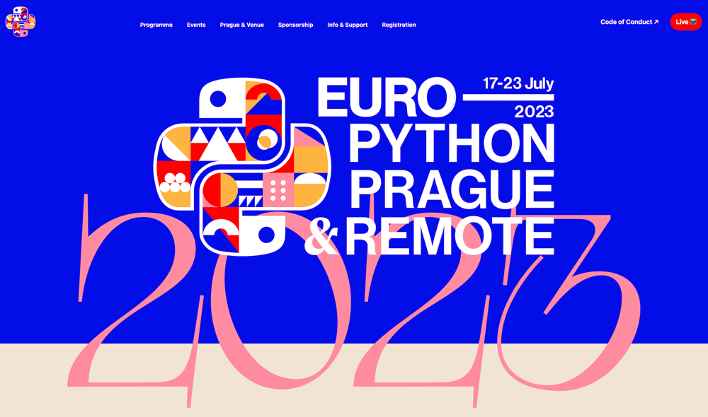 Euro Python2023のWebサイト