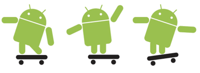 Google Android のマスコット。Goodies君。ずんぐりしたロボットです。