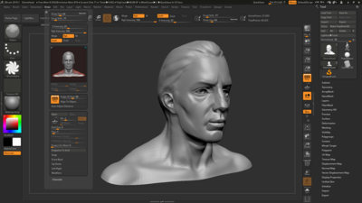 ZBrush 2018の操作画面