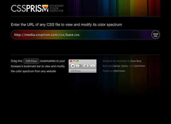 図6　CSSからカラーを抽出して表示、変更ができるサービスです