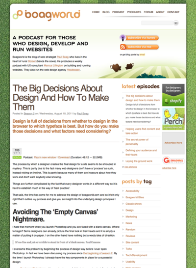 図1　Webデザインを行う際の重要な決定事項