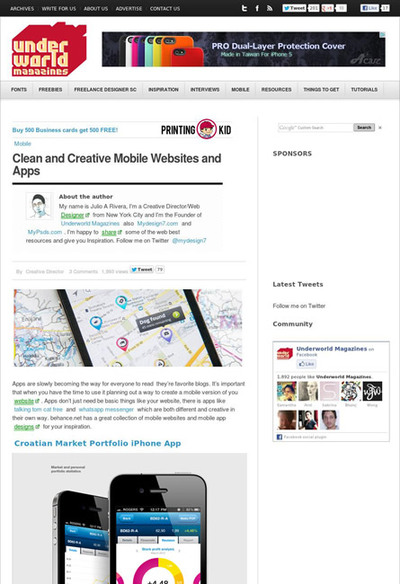 図5　モバイルサイト／アプリのデザインギャラリー