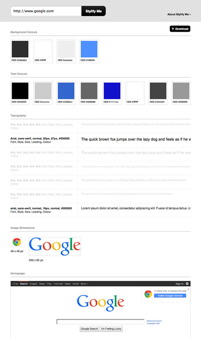 図6　Stylify MeでGoogleを解析した例