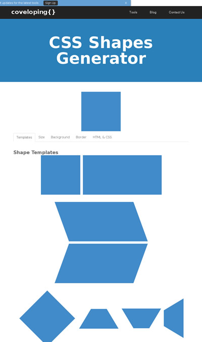 図6　CSSで様々な図形を作るためのジェネレーター