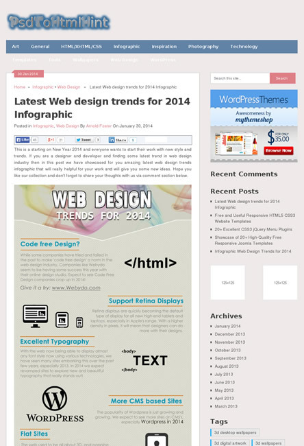 図2　Webデザインのトレンドをまとめたインフォグラフィックス