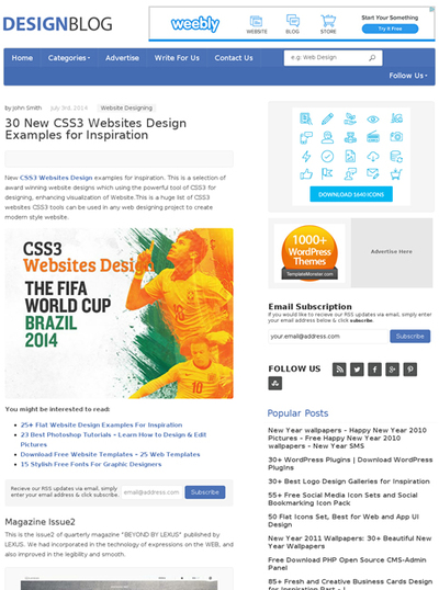 図3　CSS3を使ったWebデザインのギャラリー