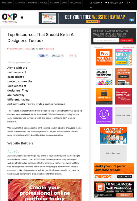 図4　Webデザインのための便利なツールを多数紹介