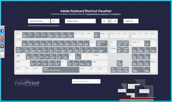 図6　Adobeのアプリケーションのショートカットを確認できるサービス