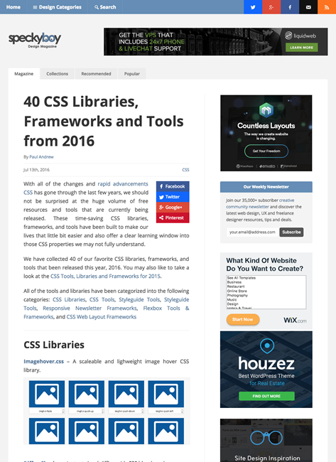 図4　Webデザインに役立つCSSライブラリやフレームワーク、ツールなど